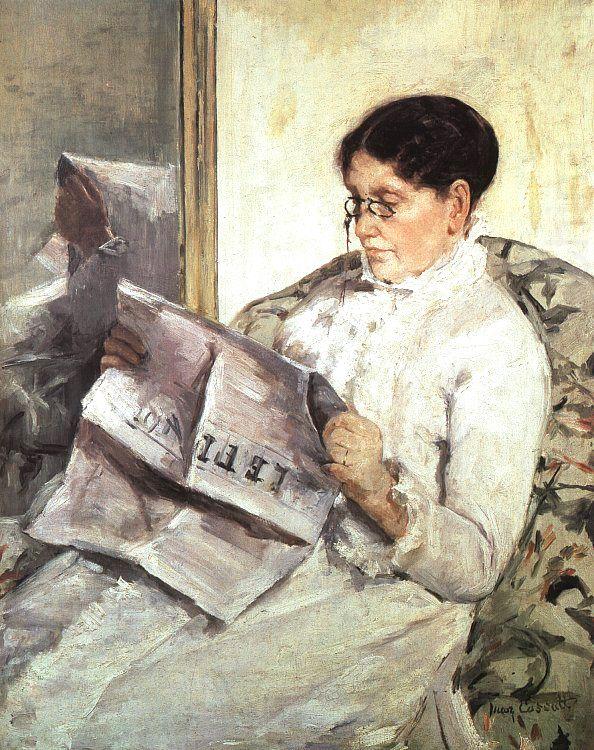 Reading Le Figaro, Mary Cassatt